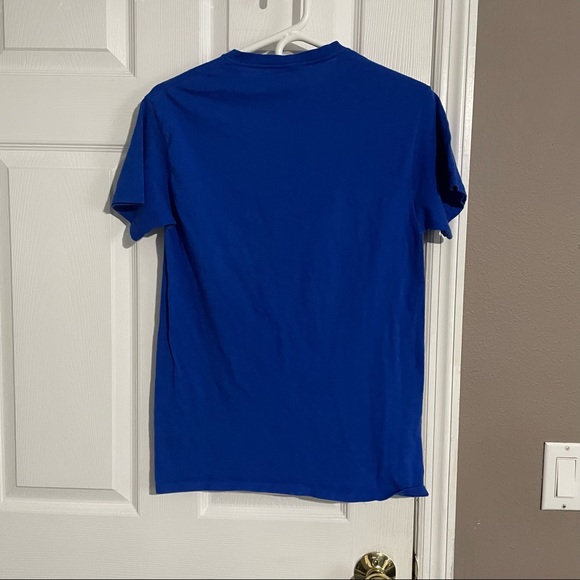 What Do You Meme “Rolling Into Monday Like” Blue T-Shirt Size Small - Picture 4 of 4